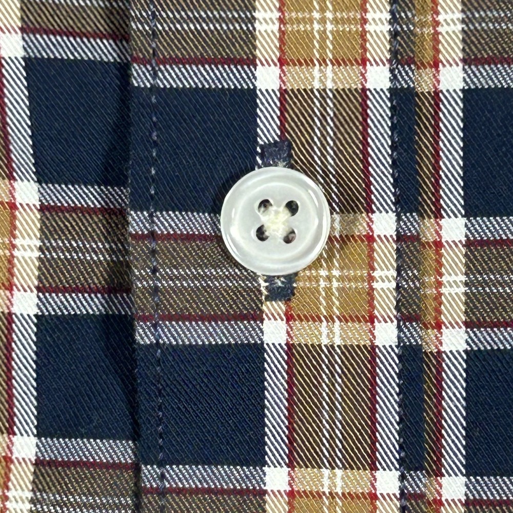 Under 510 Dress Shirt Mens XS Blue Plaid Lightweight Button Down Long Sleeve EUC - Picture 4 of 15